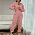 thumbnail image 4 of Womens Pajamas Set Womens Pajama Sets Cozy Women's Jumpsuit Pajamas - Stylish Hooded Loungewear for Comfort and Warmth in Autumn and Winter Season, 4 of 4