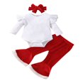 thumbnail image 1 of Baby Boy Girl Ribbed Knitted Polka Dot Long Sleeve Romper Long Pants Outfits, 1 of 6