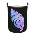 thumbnail image 1 of LNWH Laundry Basket, Black Magic Conch Pattern Foldable Laundry Hamper With Handles Waterproof, Medium Size, 1 of 8