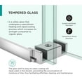 thumbnail image 5 of Fine Fixtures 60" Frameless Adjustable Double Sliding Tub Door – Clear Tempered Glass with Smooth Glide Rollers, Polished Chrome Hardware, 5 of 10
