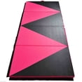 thumbnail image 4 of Topcobe 4' 10' 2'' Tapis d'Entraînement Pliants à Motif Triangle, Rose & Noir, 4 of 10