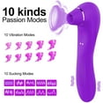 thumbnail image 5 of XBONP 2 in 1 G Spot Vibrator Sex Toys with 10 Sucking & 10 Vibrator Modes Couples Toys for Adults Purple, 5 of 5