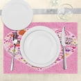thumbnail image 3 of Ambesonne Love Place Mats Set of 4, I Love You Sugar Heart, Standard Size, Pink Multicolor, 3 of 6