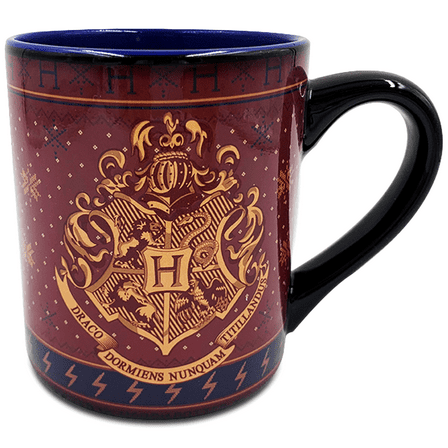 Harry Potter Hogwarts Holiday Sweater Heat-Reveal Ceramic Mug | Holds 14 Ounces