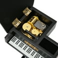 thumbnail image 3 of Spring Music Box,Wooden Music Box Piano Vintage Music Box Clockwork Music Box Multi-Functional, 3 of 8