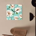 thumbnail image 4 of 10 Inch Wall Clock Battery Operated Silent Clock Decorative for Office, Kitchen, Outdoor, Living Room，Daisy Flowers Polka Dot Green Picture, 4 of 4