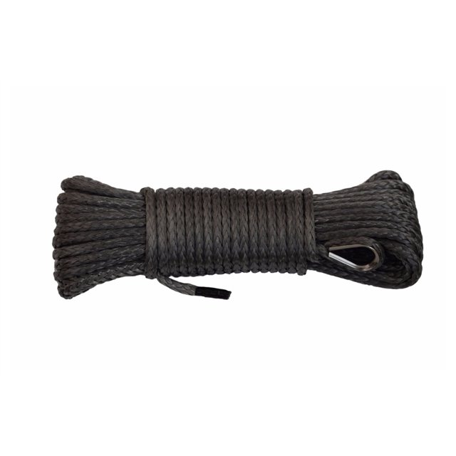 Grey 1/4"*50 ft Synthetic Winch Rope,UHMWPE Rope,ATV Winch Cable,ATV Winch Line,Off Road Rope ,Easy to Use