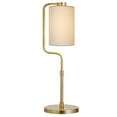 thumbnail image 3 of Evelyn&Zoe Rotolo 24" Tall Table Lamp with Fabric Shade, Brass/White, 3 of 7