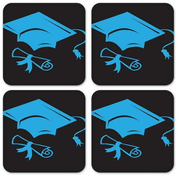 Vinyl Drink Coasters - Set of 4 - Graduation