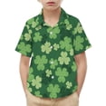 thumbnail image 6 of CLOISE Kids Girls Boys Button down Shirts with Collar St Patricks Day Short Sleeve Green Tops with Pockets Holiday Irish Themed Pullover Holiday Blouses, 6 of 8