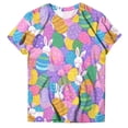 thumbnail image 4 of UngA Easter T-Shirts for Women Happy Bunny Eggs Plaid Leopard Printed Tee Tops Short Sleeve Graphic Easter Shirt Women (Hot Pink,S), 4 of 7