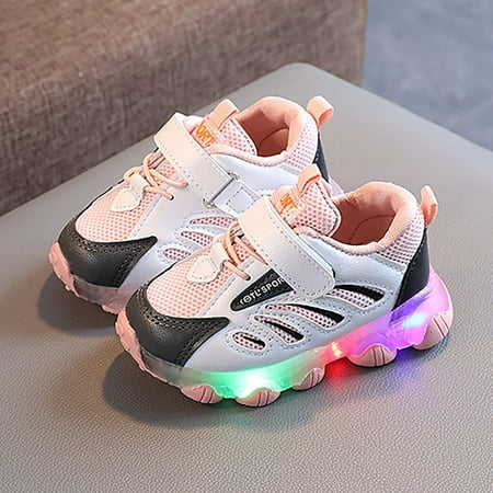 

〖Jisuan〗Baby Sneakers Light Shoes Kids Sneakers Baby Girls Led Sport Children Luminous Bling Baby Shoes