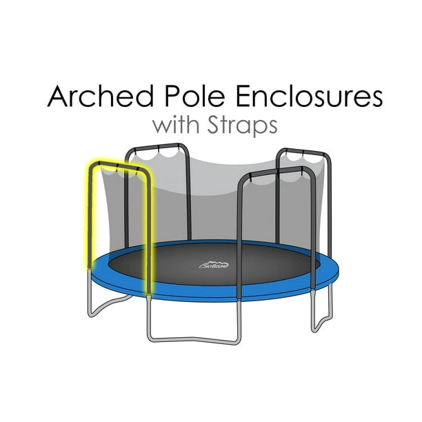 Replacement Trampoline Safety Net For 15 ft Frames w/ 4 Arch Enclosures with