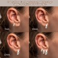thumbnail image 3 of 3Pairs Gold Hoop Earrings Set for Women Chunky Gold Silver Earring 14K Gold Filled Hypoallergenic Small Huggie Hoops Lightweight Tiny Thick Trendy Hoop Earrings Stacks for Multiple Piercing, 3 of 12