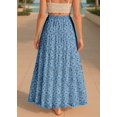 thumbnail image 4 of Moomaya Womens Cotton Resort Skirt with Pockets | Tiered Maxi Summer Skirt | 40-Inch Vacation Wear | Flowy Vacation Outfit, 4 of 7