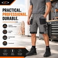 thumbnail image 3 of Mens Cargo Tactical Shorts Lightweight Triple Stitched Durable|Gray-42, 3 of 10