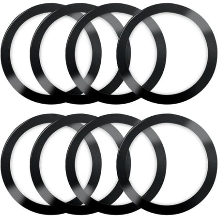8 Pack Universal Metal Rings Sticker Compatible for Magsafe Magnetic Wireless Charger iPhone 15 14 13 12 Pro Mini Max Galaxy Ultra-Thin Car Charger Conversion Accessories (NO Magnet) Silver