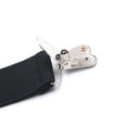 thumbnail image 3 of Herrnalise Mens Suspenders X-Back 3.5cm Wide Solid Straight Clip Suspenders Black, 3 of 5