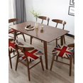 thumbnail image 5 of Dining Room Chair Seat Covers, Vintage United Kingdom Flag Union Jack Flag British National Flags Removable Stretch Chair Seat Cushion Slipcovers Protector for Holiday Party Festival, Set of 4, 5 of 6