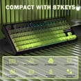 thumbnail image 2 of ATTACK SHARK M87PRO Wireless Mechanical Gaming Keyboard,Hot Swappable Gasket RGB Custom Keyboard,Linear Switch&Side Printed PBT Keycaps,BT5.0/2.4Ghz/Type-C,5000mAh Battery for Win Mac,Gradient Green, 2 of 16