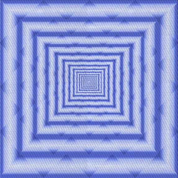 Ahgly Company Indoor Square Patterned Blue Ribbon Blue Area Rugs, 6' Square