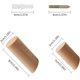 thumbnail image 3 of Ganchos de madera, 6 piezas de ganchos de pared de madera con tornillos para ropa, bufandas, sombreros, perchas de madera para dormitorios, salas de estar, pasillos, ganchos de cocina para, 3 of 5