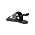 thumbnail image 3 of Women Clear Open Toe Rhinestone Embellished Slingback Flat Sandal 19092, 3 of 5