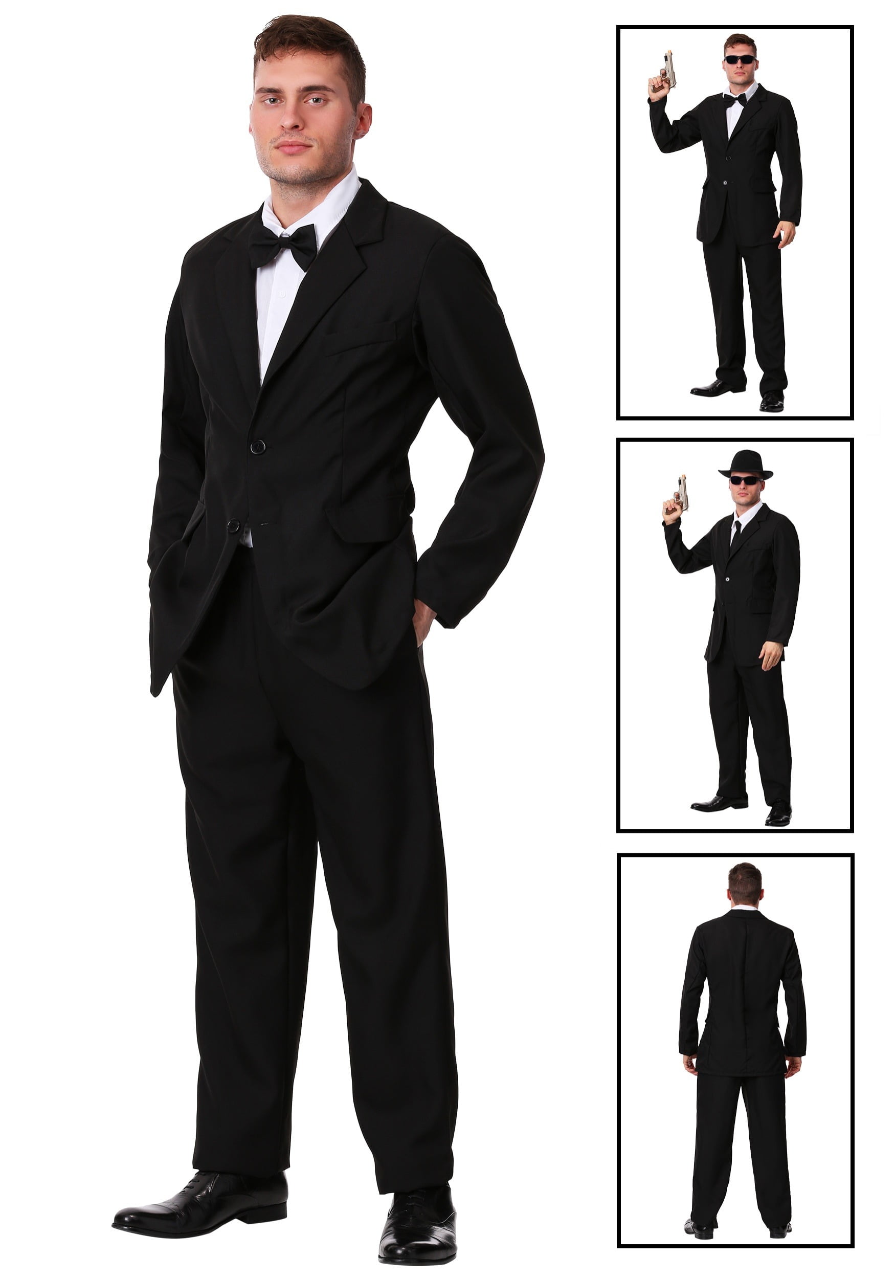 plus size black suit