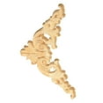 thumbnail image 5 of 2 Pcs Unpainted Wood Oak Carved Corner Onlay Applique Furniture Home Decor Woodcarving Decal ,12.5X12.5Cm & 22X10 Cm, 5 of 9