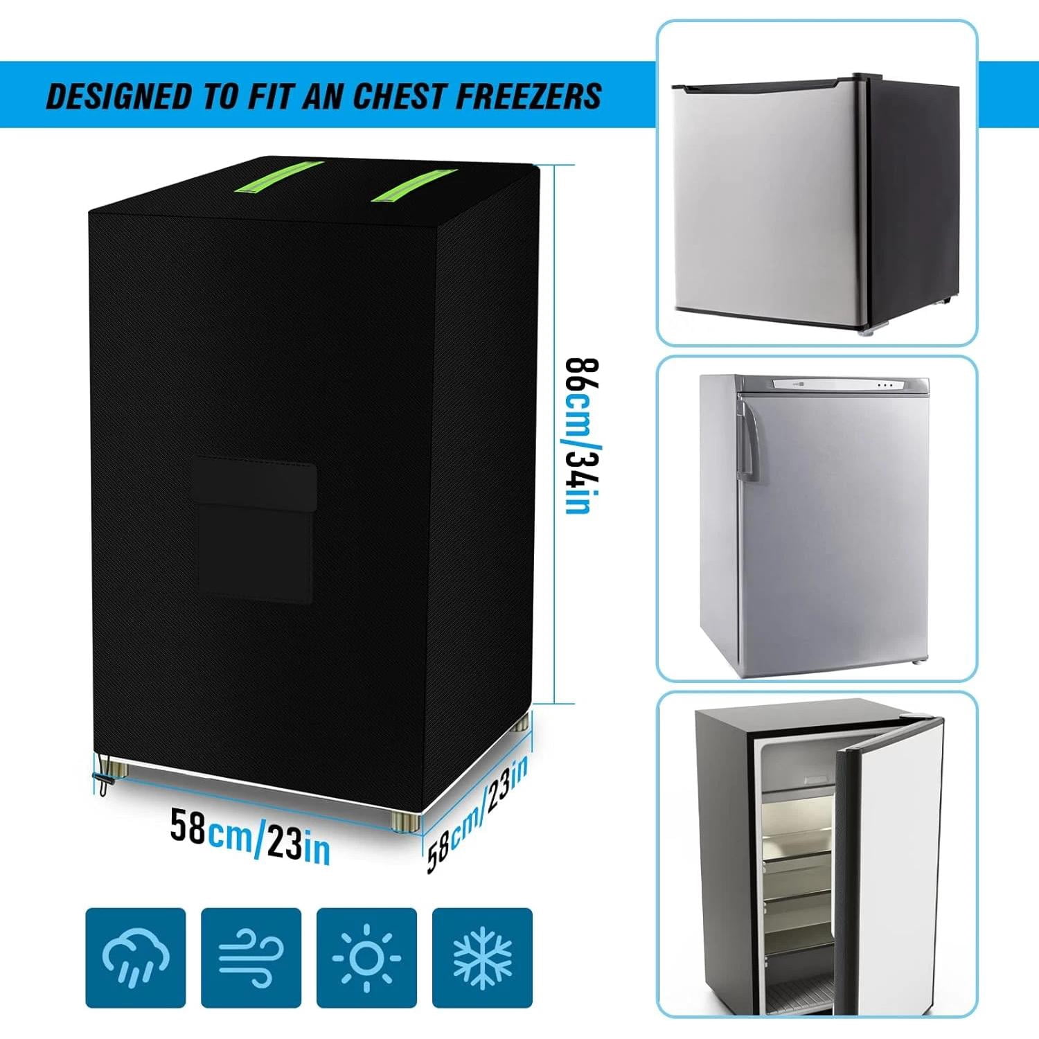 Mini Chest Freezer Cover, Outdoor Deep Freezer Cover Freezer Protector for 3.5 C