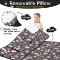 thumbnail image 3 of Gray Football and Flowers Pattern Toddler Nap Mats for Kids Preschool,Sleeping Mat Bag or Kids,Toddler Sleeping Bag,Toddler Nap Mat or Daycare, 3 of 6