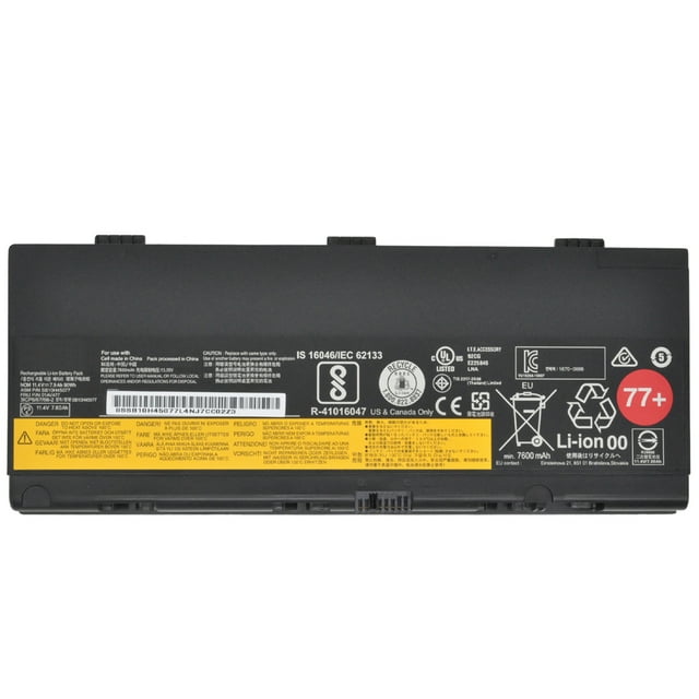 New 77+ 11.25V/11.4V 90Wh 77++ Laptop Battery for Lenovo Thinkpad P50 P51 P52 00NY490 00NY491 00NY492 01AV495 01AV496 SB10K97634 SB10K97635 SB10H45075 SB10H45076 SB10H45077 SB10H45078 01AV477 00NY493