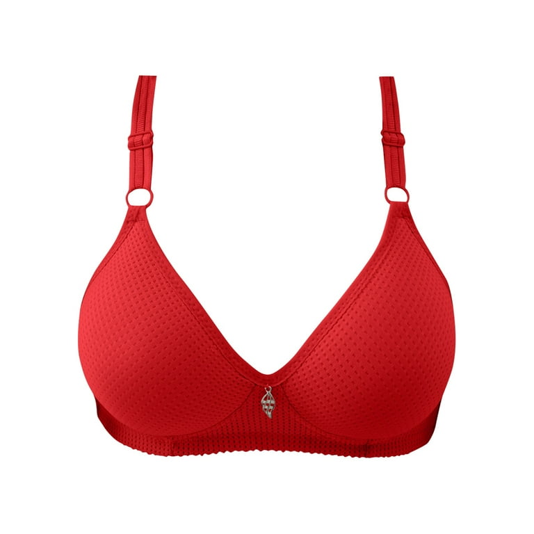 PURJKPU Womens Bras Comfortable Smooth Wireless Push Up Bra Seamless  No-Bulge Push Up Bralette Lightly Padded Straps Brassiere Lift Up Comfort  Stretch Bras Red 44 