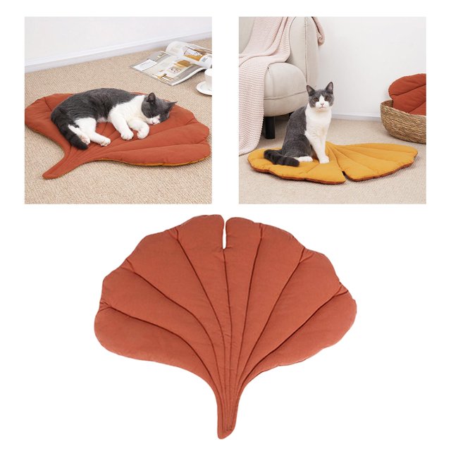 Cama para perros, alfombrilla para , almohadilla para cajas, 28 x 24,4 pulgadas, camas lavables para mascotas, colchón suave antideslizante para - Hoja Hoja de Gingko Colco Cojín de cama para dormir de gato