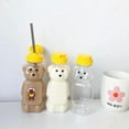 thumbnail image 4 of 3- Pack 8 Oz Plastic Bear Honey Bottle Jars Refillable Squeeze Bottles with Flip Top Lid Empty Drinking Bottles, 4 of 8