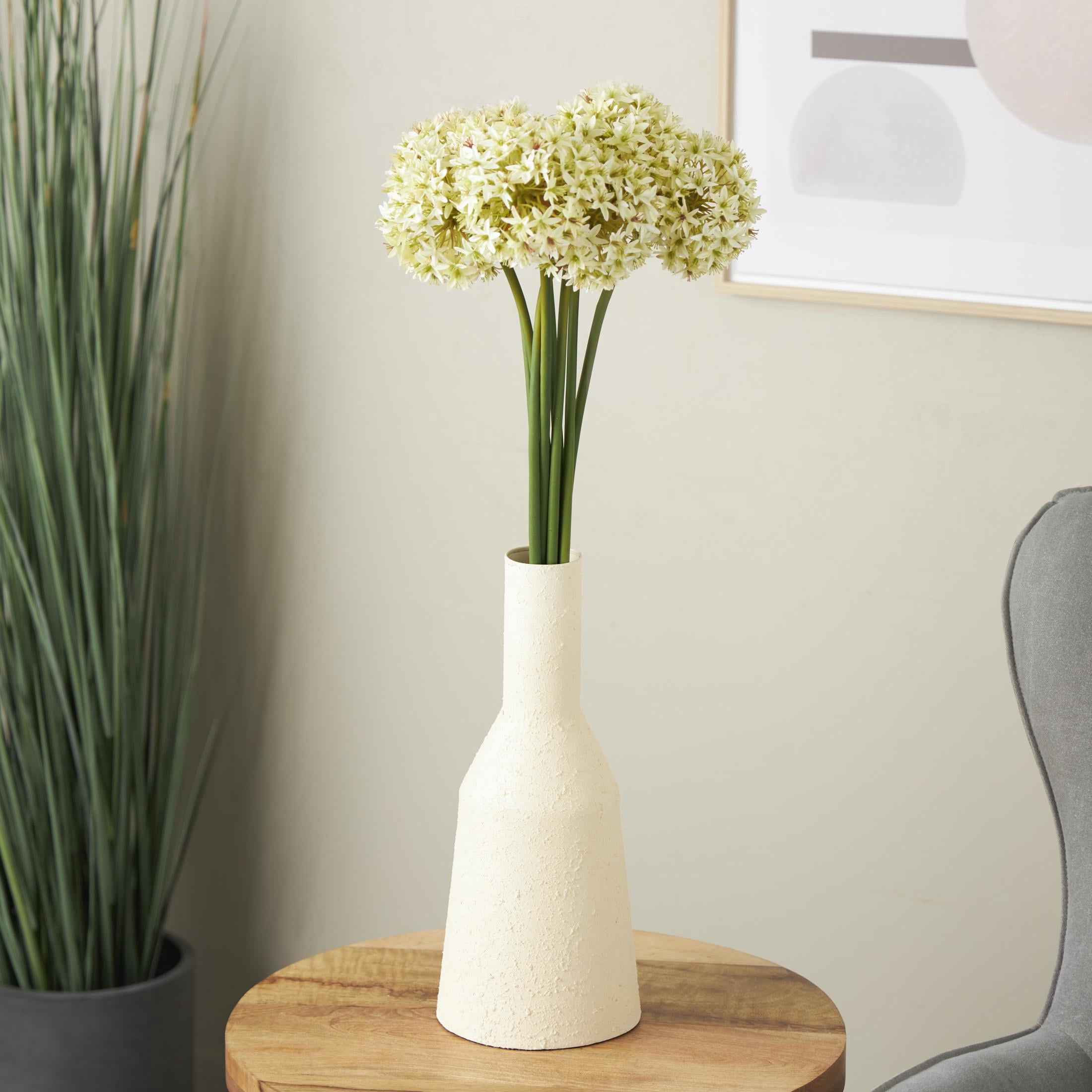 31" Plastic Floral Tall Allium Artificial Flower Stem, by DecMode (8 Count)