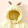thumbnail image 7 of 6-12 Months Newborn Baby Winter Hooded Snowsuit Deer Ear Padded Romper Infant Zipper Warm Jumpsuit Outfit, 7 of 7
