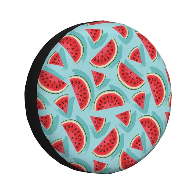 Fotbe Watermelon Funda de Llanta de Repuesto con Estampado, Engrosada, Ajuste Universal para Jeep, Remolque, RV, SUV, Camión-14 inch