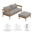 thumbnail image 4 of Modway Wren Set of Sofa and Ottoman Outdoor Patio Furniture, Light Gray, 4 of 8