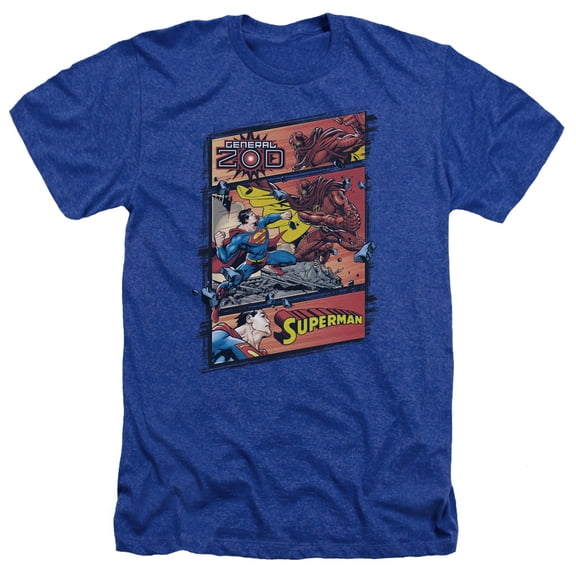 Superman - Superman Vs Zod - Heather Short Sleeve Shirt - Small