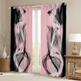 thumbnail image 2 of Pink Curtains for Bedroom Living Room Abstract 30%-50% Blackout Darkening Drapes Strip Lines Window Treatments, 2 Panels 42 x 84 Inch Geometric Modern Room Decor, 2 of 7
