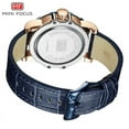 thumbnail image 3 of Men's Watches Sport style Men's Quartz Watch Blue Leather Strap 30M Waterproof, 3 of 6