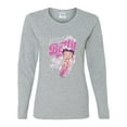 thumbnail image 2 of Wild Bobby Shore Surfer Betty Boop Betty Boop Womens Long Sleeve T-Shirt, Heather Grey, X-Large, 2 of 5