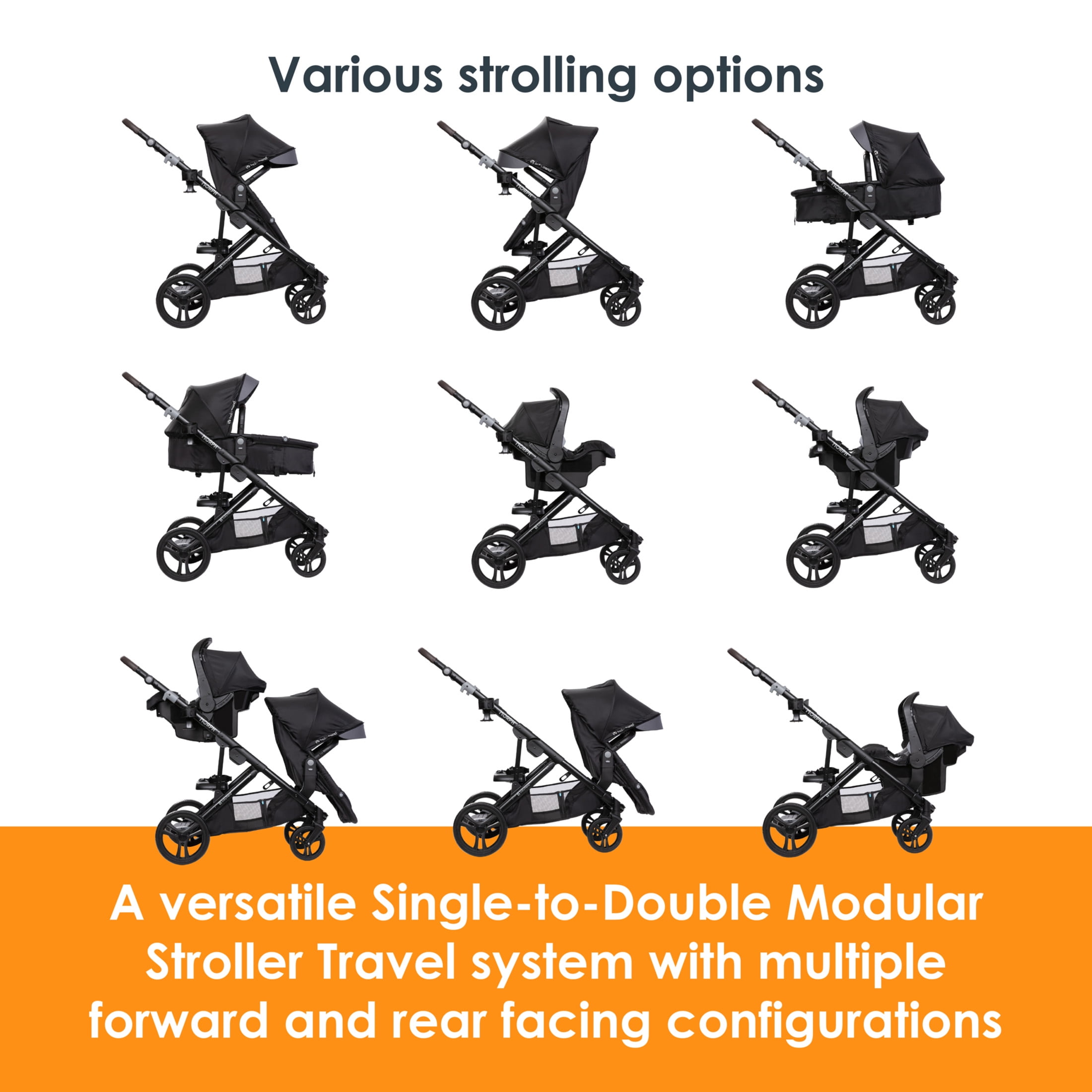 Baby Trend Morph Single to Double Modular Travel System (with EZ-Lift™ PLUS)