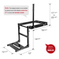thumbnail image 2 of Foldable Pickup Truck Tailgate Ladder Rung Retractable Truck Tailgate Step with Telescopic Handrail, Wide Pedals for Work Flatbed Trucks and Equipment Trailers Easy Install Capacity 660 lb, 2 of 6