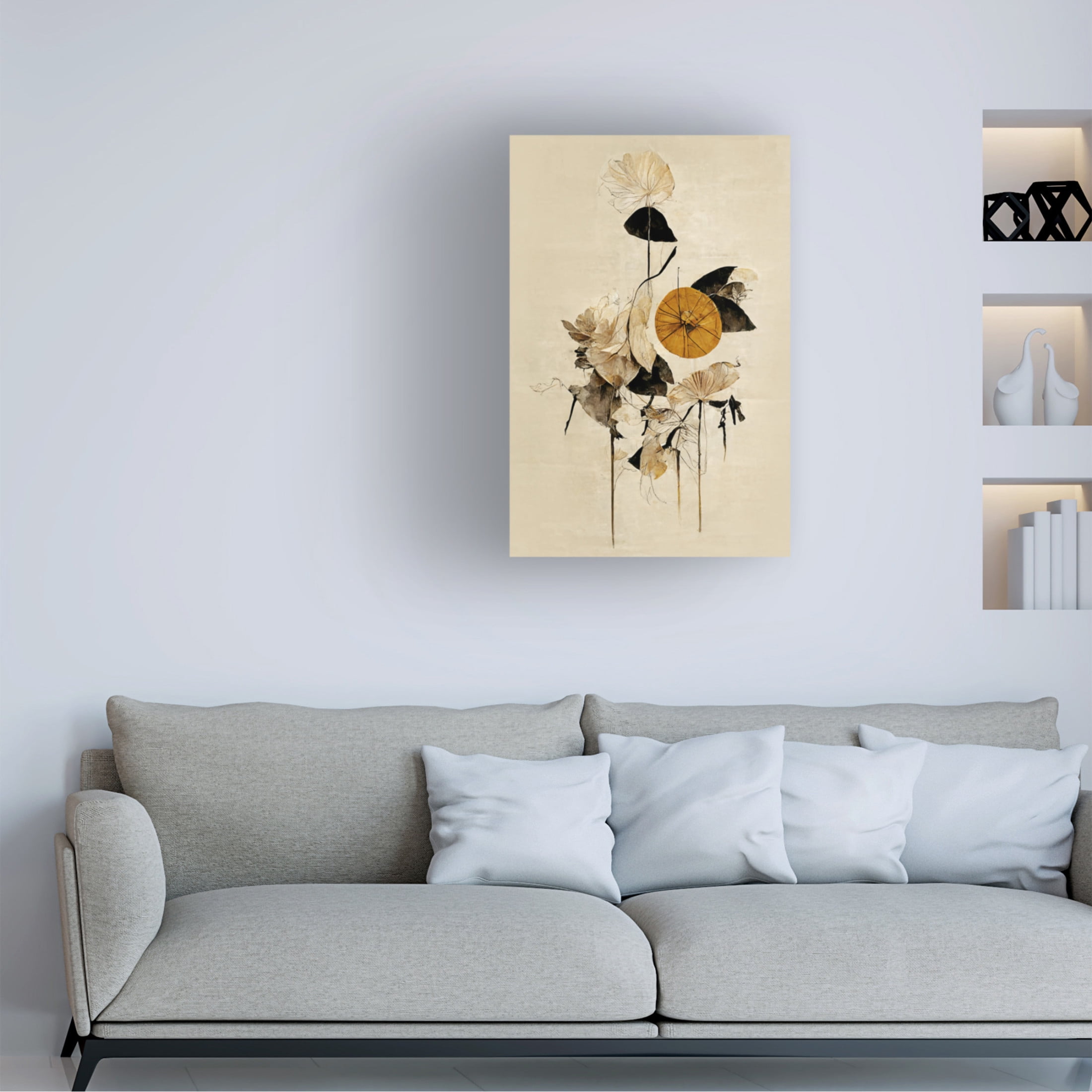 Canvas Wall Art - Treechild 'The Golden Wheel' Wall Art for Living Room, Bedroom, or Office D?cor by Trademark Fine Art - 30 x 47 Inches