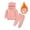 Pink, variant on Winter Girls Outfits 2 Piece Hoodie And Jogger Pants Cozy Casual Tracksuit For Toddler And Kids Soft Thermal Playwear Girl Bundle