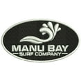 thumbnail image 2 of Manu Bay Surf Company LOGO Patch Men's V-neck Tee Shirt, 3XL Charcoal, 2 of 3