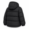thumbnail image 2 of HILEELANG Girls Cropped Puffer Jacket, Hooded Short Winter Coat for Kids and Teens, Black, 9-10Y, 2 of 8