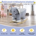 thumbnail image 5 of Elephant Baby Rocker Chair, Plush Stuffed Rocking Horse with Music Sound, Ride-On Rocking Toy for Toddlers, Soft & Safe Rocker, 5 of 9